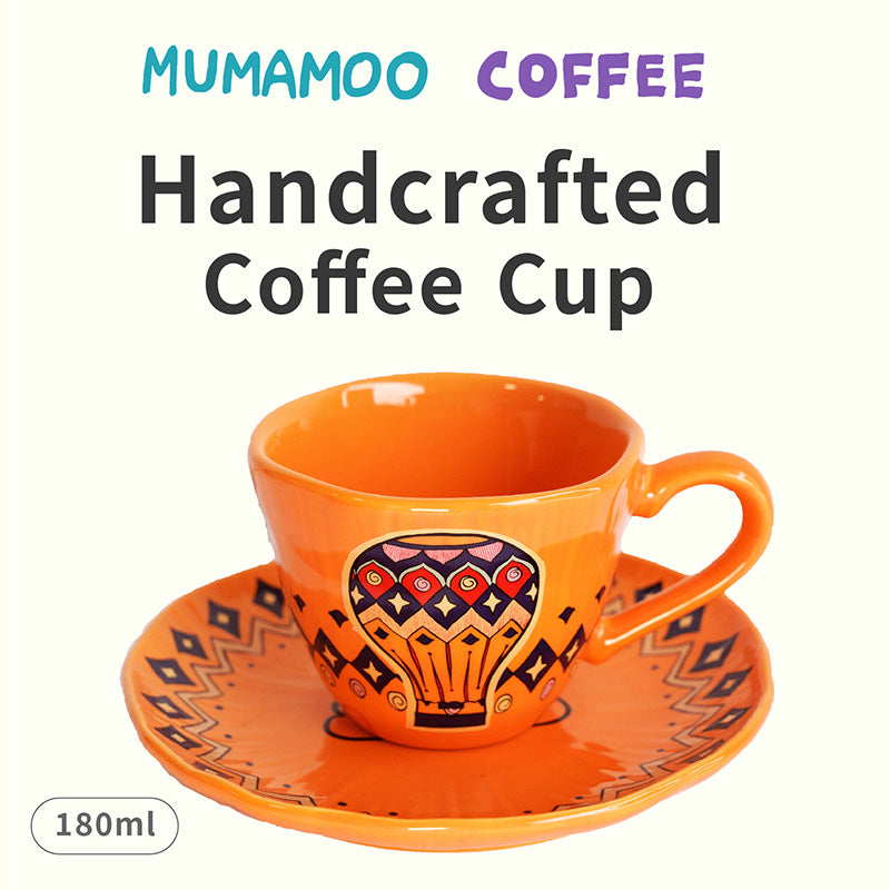 Handcrafted Coffee Cup And Saucer Set